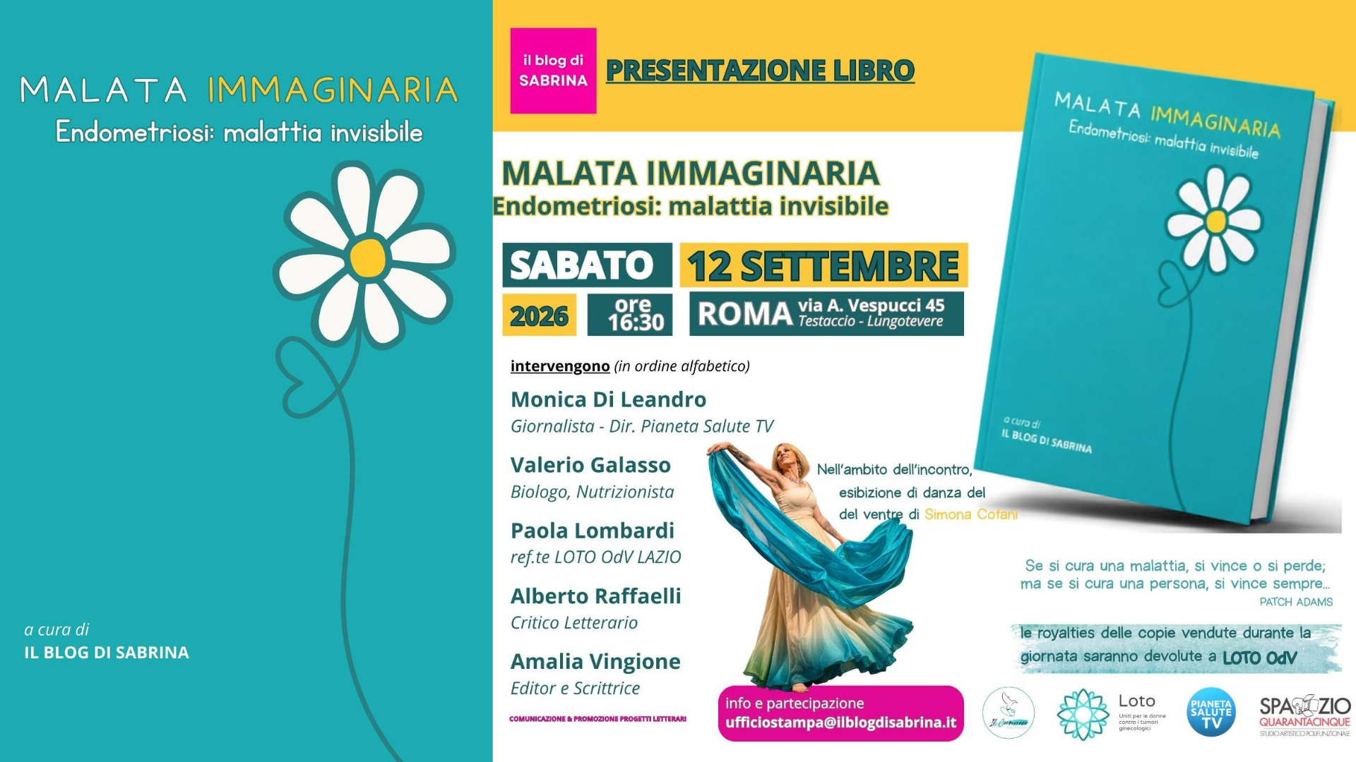 Presentazione di Malata immaginaria a Roma il 12 settembre 2026